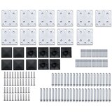 vidaXL Komplet ograjnih panelov WPC 1737x186 cm črn | Shoptok.si