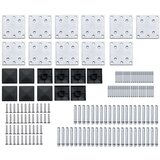 vidaXL set panela za ogradu WPC 1737 x 186 cm crni | shoptok.hr
