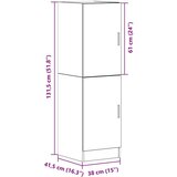 vidaXL Kuhinjska omarica artisan hrast 38x41,5x131,5 cm inž. les | Shoptok.si
