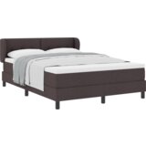 Box Spring Krevet s Madracem Tamnosmeđi 140x190 cm Tkanina | shoptok.hr