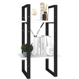 Ormarić za knjige 2 razine bijeli 40x30x70 cm konstruirano drvo | shoptok.hr