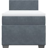 Box spring krevet s madracem tamnosivi 100x200 cm baršunasti | shoptok.hr