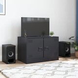  The Living Store TV omarica črna 67x39x44 cm jeklo - TV Omarica, (21508356) Cene
