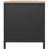  Stalak za drva za ogrjev s drvenim vrhom crni 100,5x35,5x40 cm | shoptok.hr