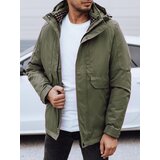 DStreet Kurtka męska przejściowa z kapturem zielona | Shoptok.si