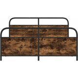  Metalni okvir kreveta bez madraca boja hrasta 160x200 cm | shoptok.hr
