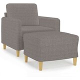  Fotelj s stolčkom za noge taupe 60 cm blago, (20910293) | Shoptok.si