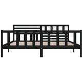  Za krevet od masivnog drva crni 200 x 200 cm | shoptok.hr