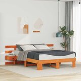  Krevetna konstrukcija Smeđa 160 x 200 cm Čvrsto borovo drvo | shoptok.hr