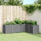 Furnova Vrtno cvetlično korito svetlo sivo 160x120x53 cm PP, (21921441) | Shoptok.si