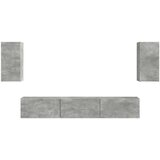  Komplet TV omaric 5 pcs Betonsko siva Konstruiran les, (5000132551) | Shoptok.si