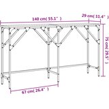  Konzolni stol boja hrasta 140x29x75 cm od konstruiranog drva | shoptok.hr