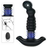 Aixiasia Abake - Brezžični, radijsko vodeni, vrtljivi analni vibrator (črn) Cene