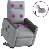 Maison Chic Električni masažni naslanjač - Relax naslanjač s funkcijo vstajanja svetlo siv, (22061711) | Shoptok.si