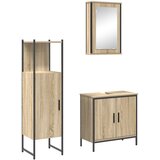 vidaXL set namještaja za kupaonicu od 3 dijela Sonoma hrast | shoptok.hr