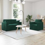  Set sofe 2 pcs Tamnozelena 138 x 78 x 80 cm Baršun | Eponuda.com