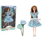  Dječja lutka Emily Spring s dugom kosom, plavom cvjetnom haljinom - 30 cm | shoptok.hr