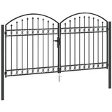 vidaXL Ograda vrata Ostalo Siva 300 x 150 cm Čelik | shoptok.hr