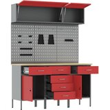  Set radnih ormarića s ladicama s pohranom 8 kom. Crvena | shoptok.hr
