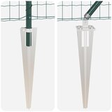 Euro ograda s špicama 10 x 1,5 m Čelik premazan PVC-om Zelena | shoptok.hr