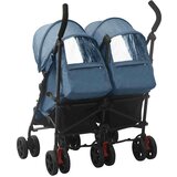 Dječja kolica za blizance modra čelična | shoptok.hr