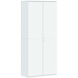 vidaXL Visoka omara bela 80x35x180 cm inženirski les | Shoptok.si