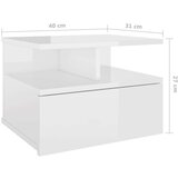 vidaXL Viseći noćni ormarići 2 kom sjajni bijeli 40x31x27 cm iverica | shoptok.hr