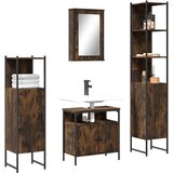 Furnova Kopalniška garnitura 4-delna dimljeni hrast inženirski les, (21945507) | Shoptok.si