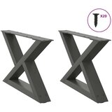  noge kavne mizice 2 kosa antracit 60x(30-31,3) cm jeklo Cene