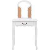  Toaletni stolić sa stolcem bijeli 65x36x128 cm paulovnija i MDF | shoptok.hr
