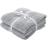 Catherine Lansfield Svijetlo sivi pamučni ručnici u setu 2 kom od frotira 90x140 cm Anti-Bacterial – Cijene