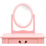 vidaXL Toaletni stolić sa stolcem rozi 65x36x128 cm paulovnija i MDF | shoptok.hr