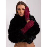 Wool Fashion Italia Gloves-AT-RK-239507.94P-burgundy | Shoptok.si