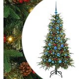 vidaXL Umetno Zložljivo Božično Drevo Zelena 150 cm PE in PVC | Shoptok.si