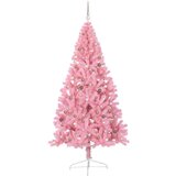 vidaXL Umjetno predsvijetljeno božićno drvce Ružičasta 240 cm PVC | shoptok.hr