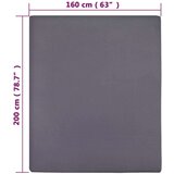 vidaXL Napenjalna rjuha 2 kosa antracit 160x200 cm bombaž | Shoptok.si