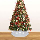  Podloga za božićno drvce srebrno-bijela Ø 68 x 25 cm | shoptok.hr