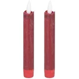 422216 - SET 2x LED sveće ANTANABE LED/1xAAA 15 cm crvena