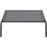  Povišeni krevet za pse sivi 110x65x20 cm tekstil i čelik | Shoptok.si
