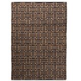 Flair Rugs Crni/u prirodnoj boji ručno rađen tepih od mješavine jute 120x170 cm Meander Jute – Cijene