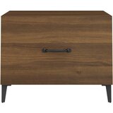  Stolić za kavu s metalnim nogama smeđa boja hrasta 50x50x40 cm | Eponuda.com