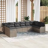  Sjedeća garnitura za vrt Siva 344 x 177,5 x 85 cm poliratan | shoptok.hr