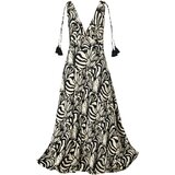 Ayfee Dolge obleke ABITO SCOLLO MARYLIN CON TASSEL 451-CAM26360 Večbarvna Cene