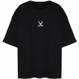 Trendyol Men's Plus Size Black Oversize Animal Embroidery 100% Cotton Comfortable T-Shirt Cene