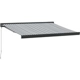 vidaXL Zložljiva tenda antracit in bela 3x2,5 m blago in aluminij | Shoptok.si