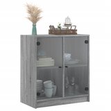  Bočni ormarić sa staklenim vratima boja hrasta 68x37x75,5 cm | shoptok.hr