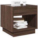  Noćni ormarić s beskonačnim LED boja smeđeg hrasta 50x50x50 cm | shoptok.hr