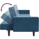  Kavč dvosed z ležiščem in stolčkom za noge moder žamet, (21228592) | Shoptok.si