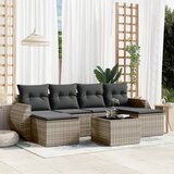 vidaXL 7-dijelni set vrtnih sofa sivi od poliratana | shoptok.hr