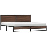  Metalni okvir kreveta bez madraca smeđa boja hrasta 200x200 cm | Eponuda.com